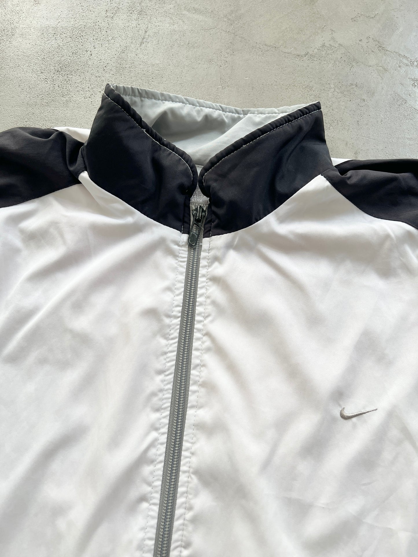 WHITE NIKE TRACK JACKET - 2000S - XL/L