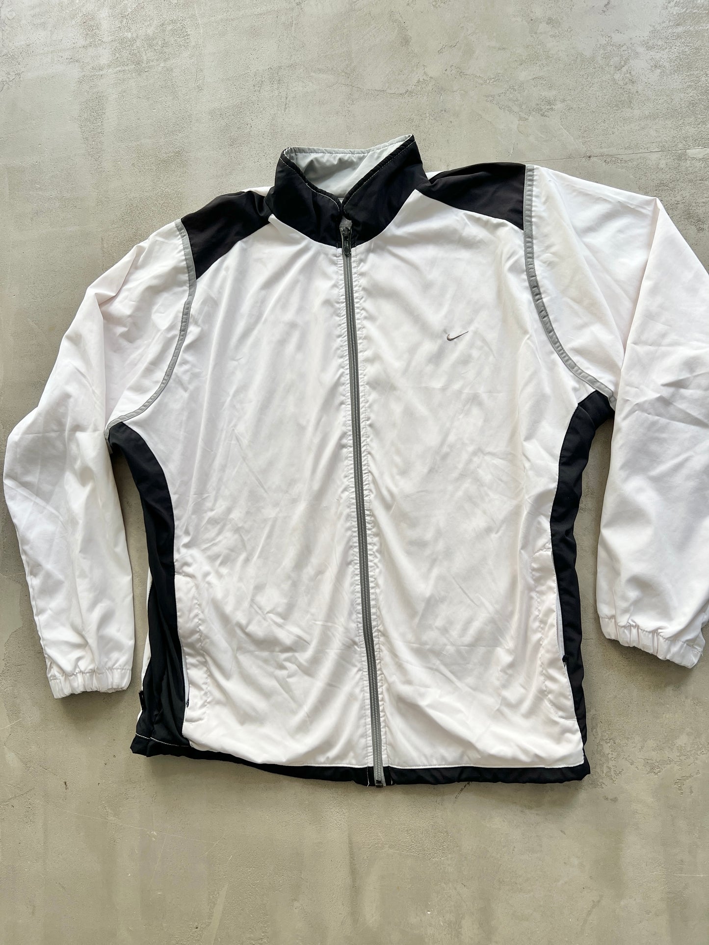 WHITE NIKE TRACK JACKET - 2000S - XL/L