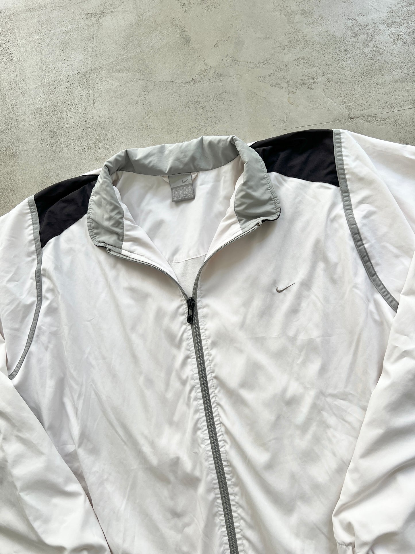 WHITE NIKE TRACK JACKET - 2000S - XL/L