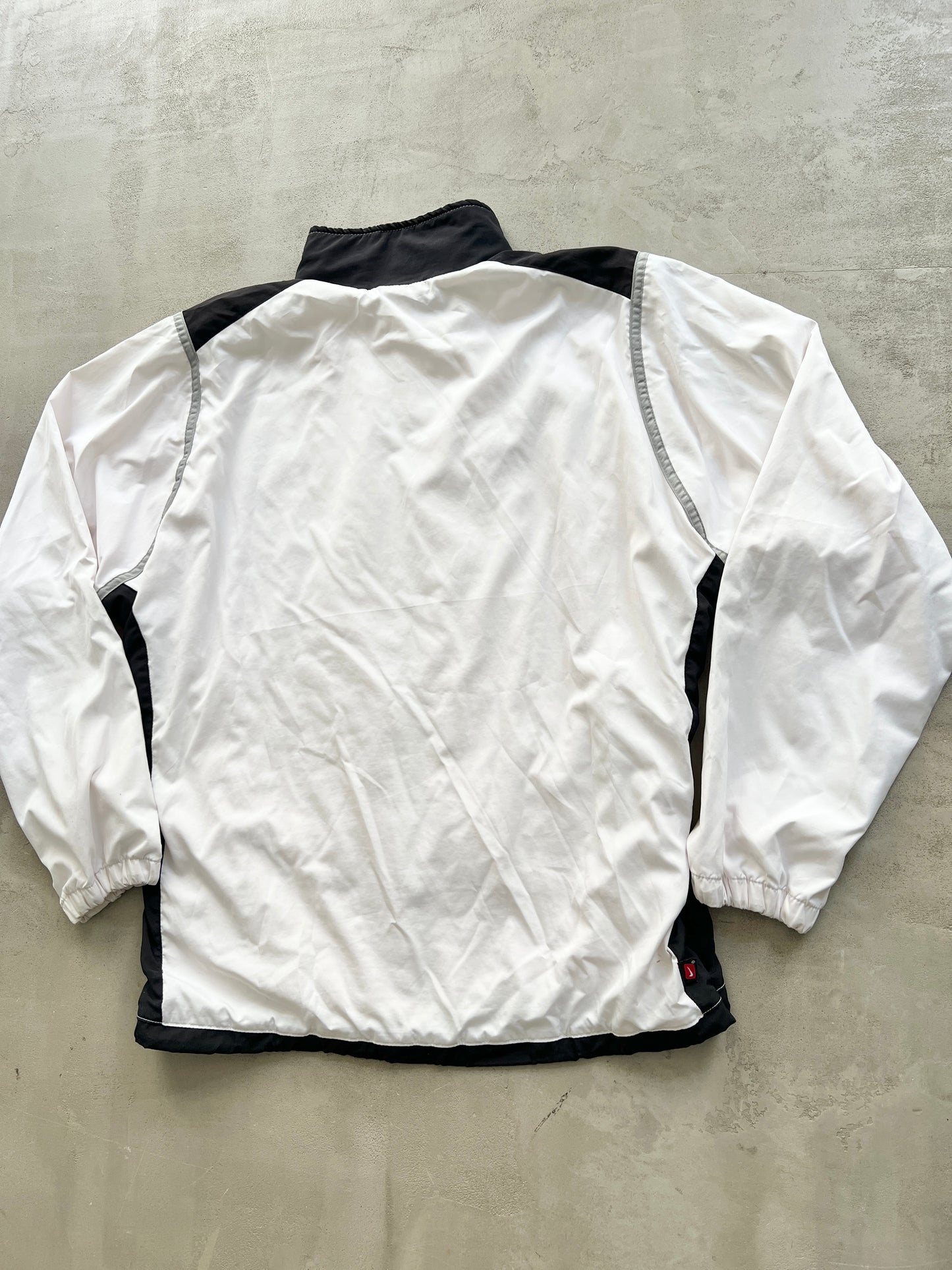 WHITE NIKE TRACK JACKET - 2000S - XL/L