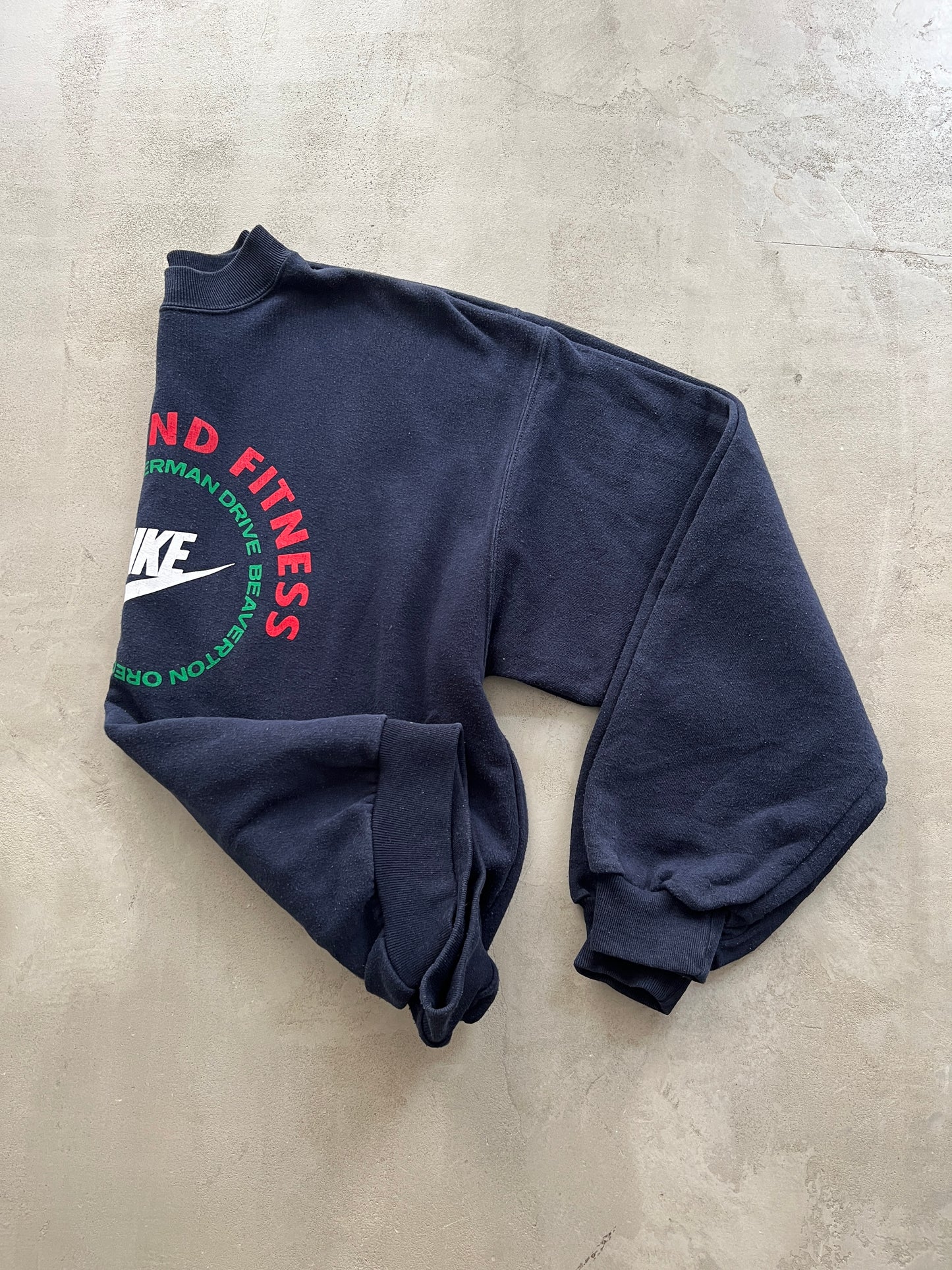 NAVY NIKE FITNESS SWEATER - 1990S - M