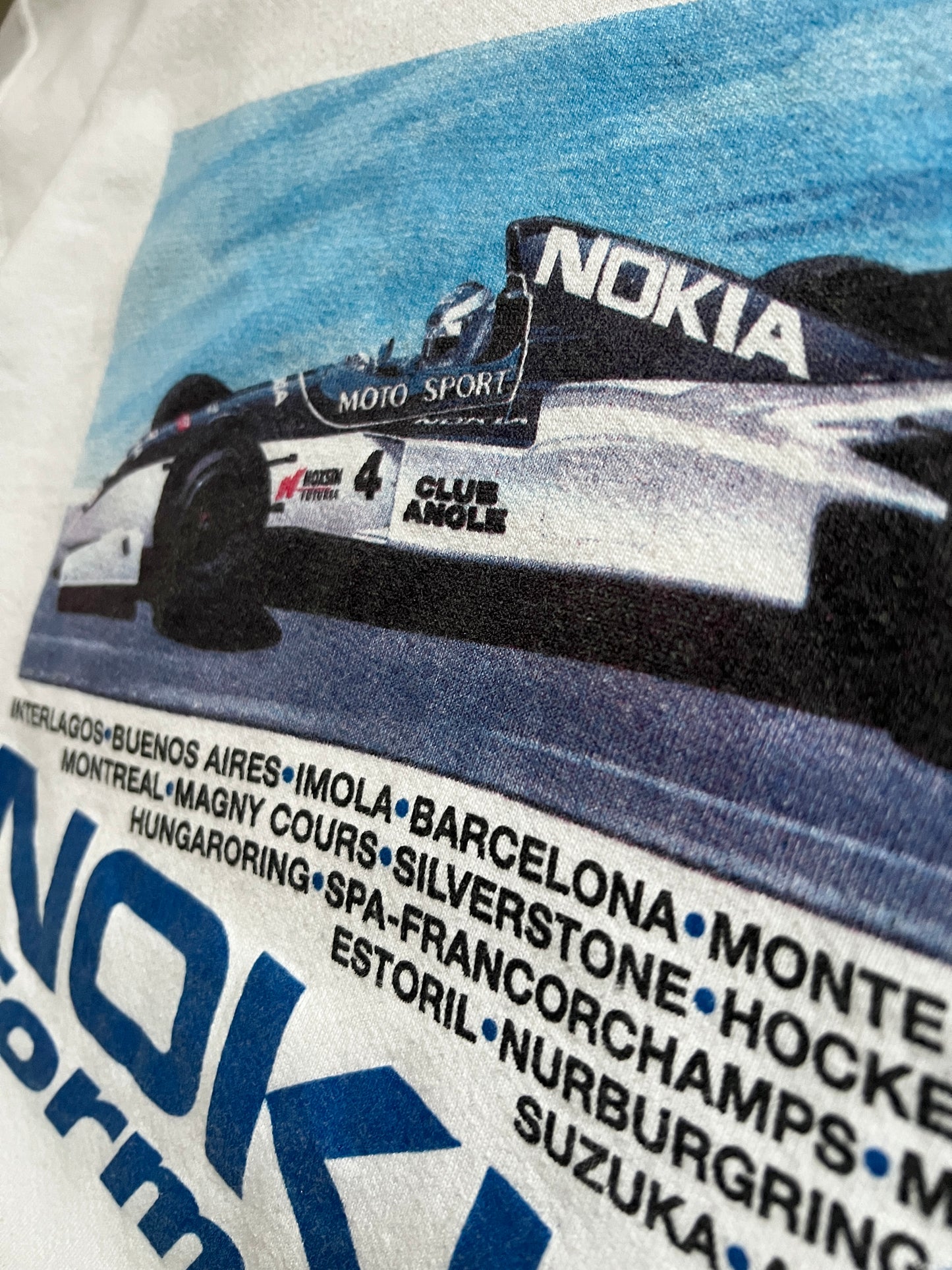 WHITE NOKIA RACING SWEATER - 1990S - M