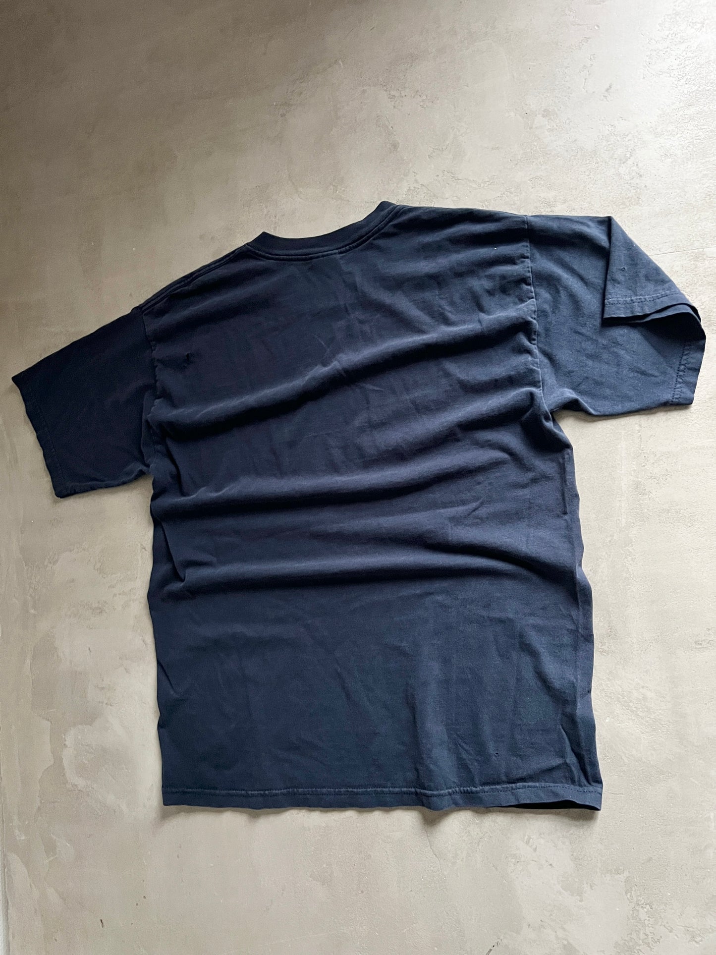 FADED NAVY MERCEDES BENZ TEE - 1990S - L