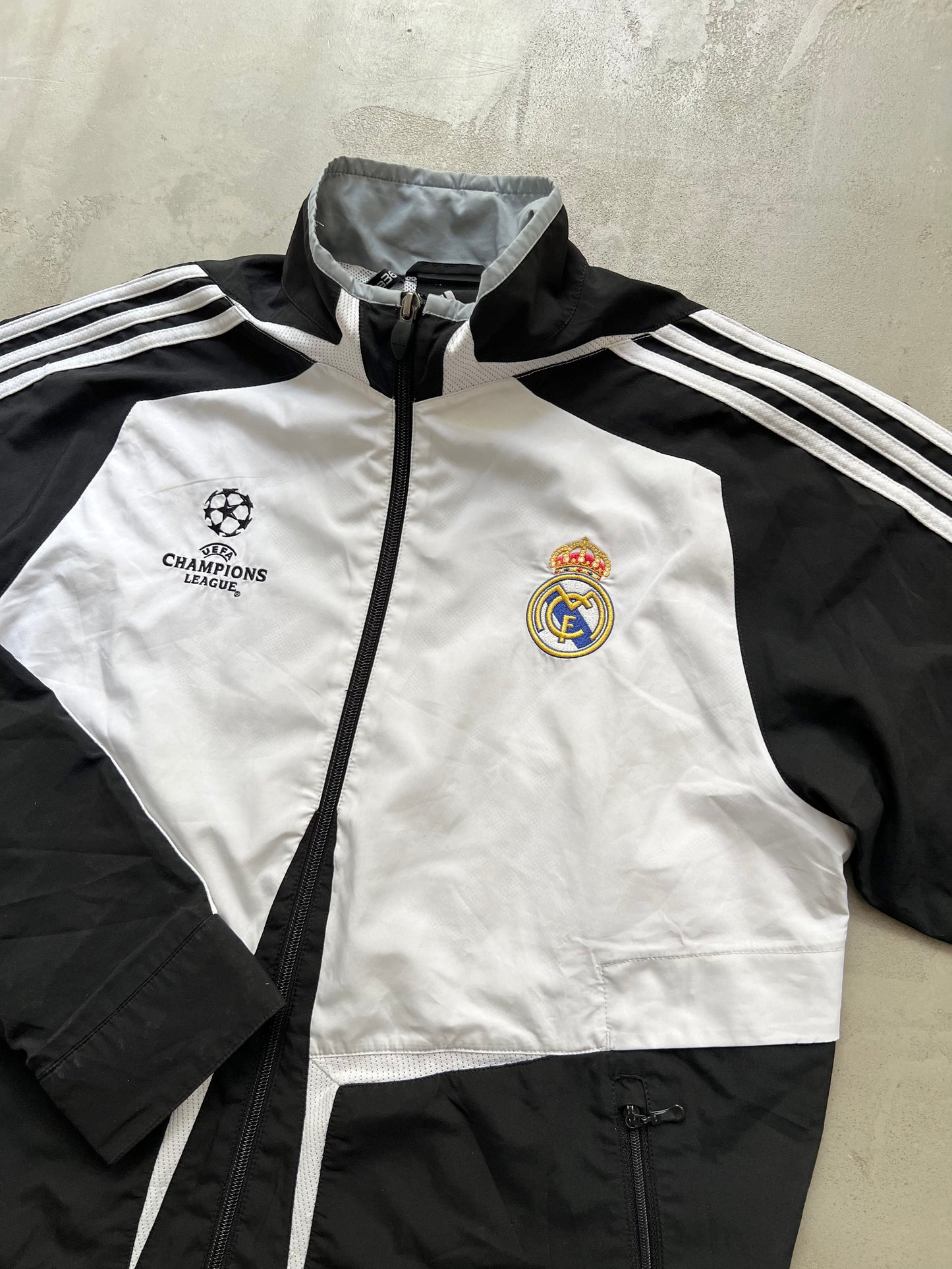 WHITE/BLACK REAL MADRID TRACK JACKET - 2000S