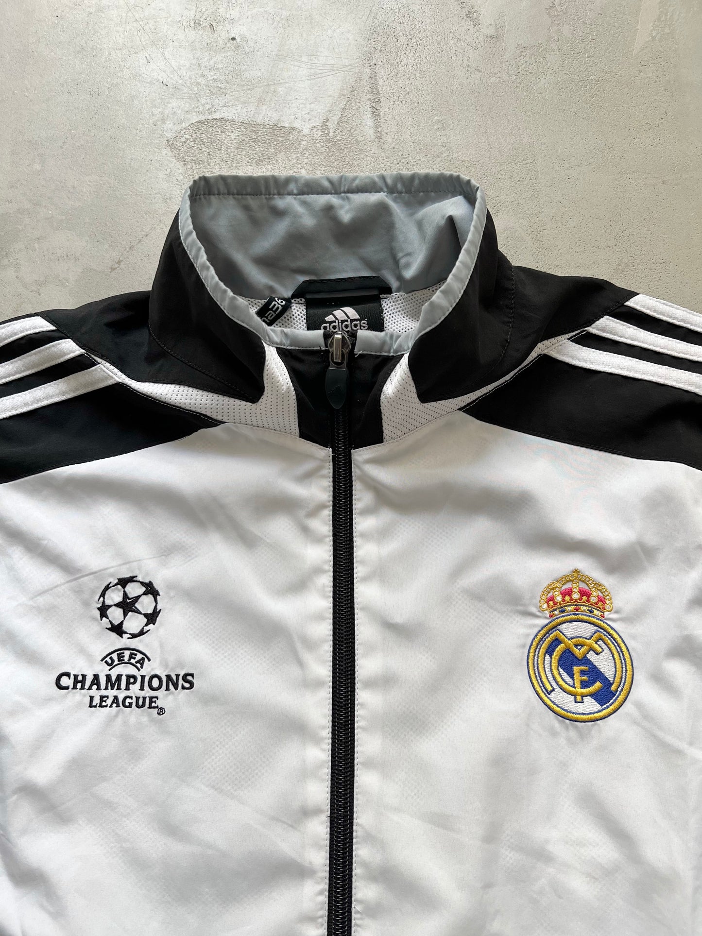 WHITE/BLACK REAL MADRID TRACK JACKET - 2000S