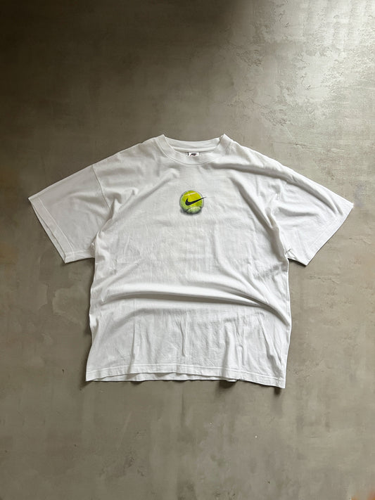 WHITE NIKE AGASSI TENNIS TEE - 1990S - XL