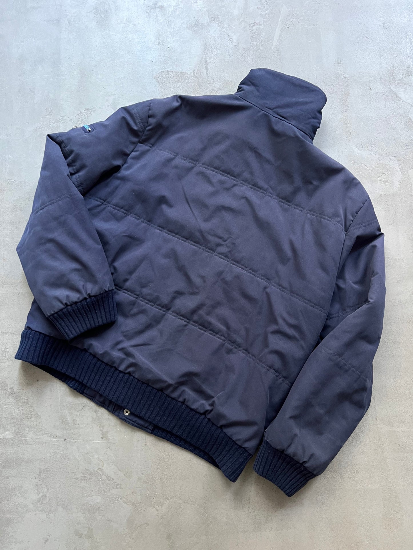 FADED NAVY MERCEDES BENZ JACKET - 2000S  - L