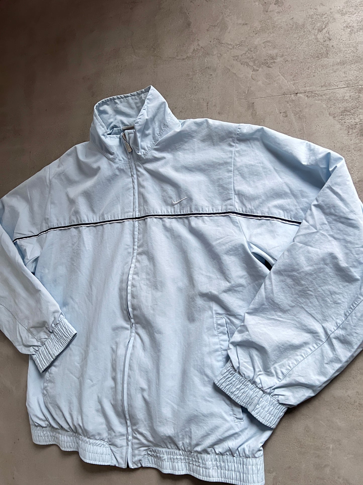 BABY BLUE NIKE TRACK JACKET - 2000S - M