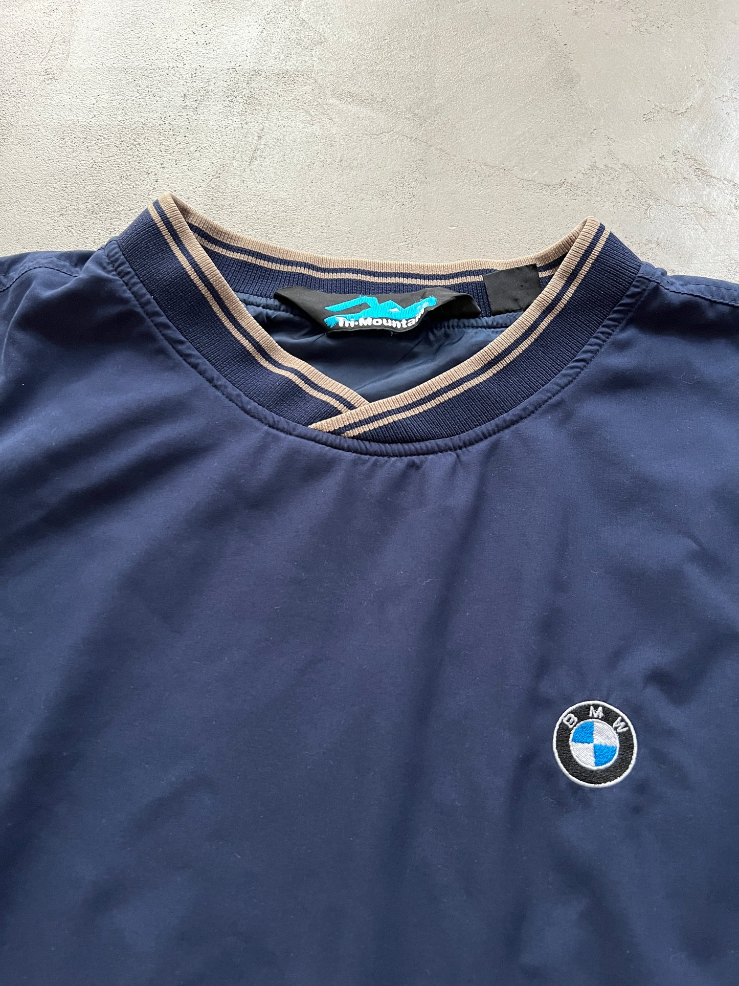 NAVY BMW COMPETITION SWEATER - 1990S - L