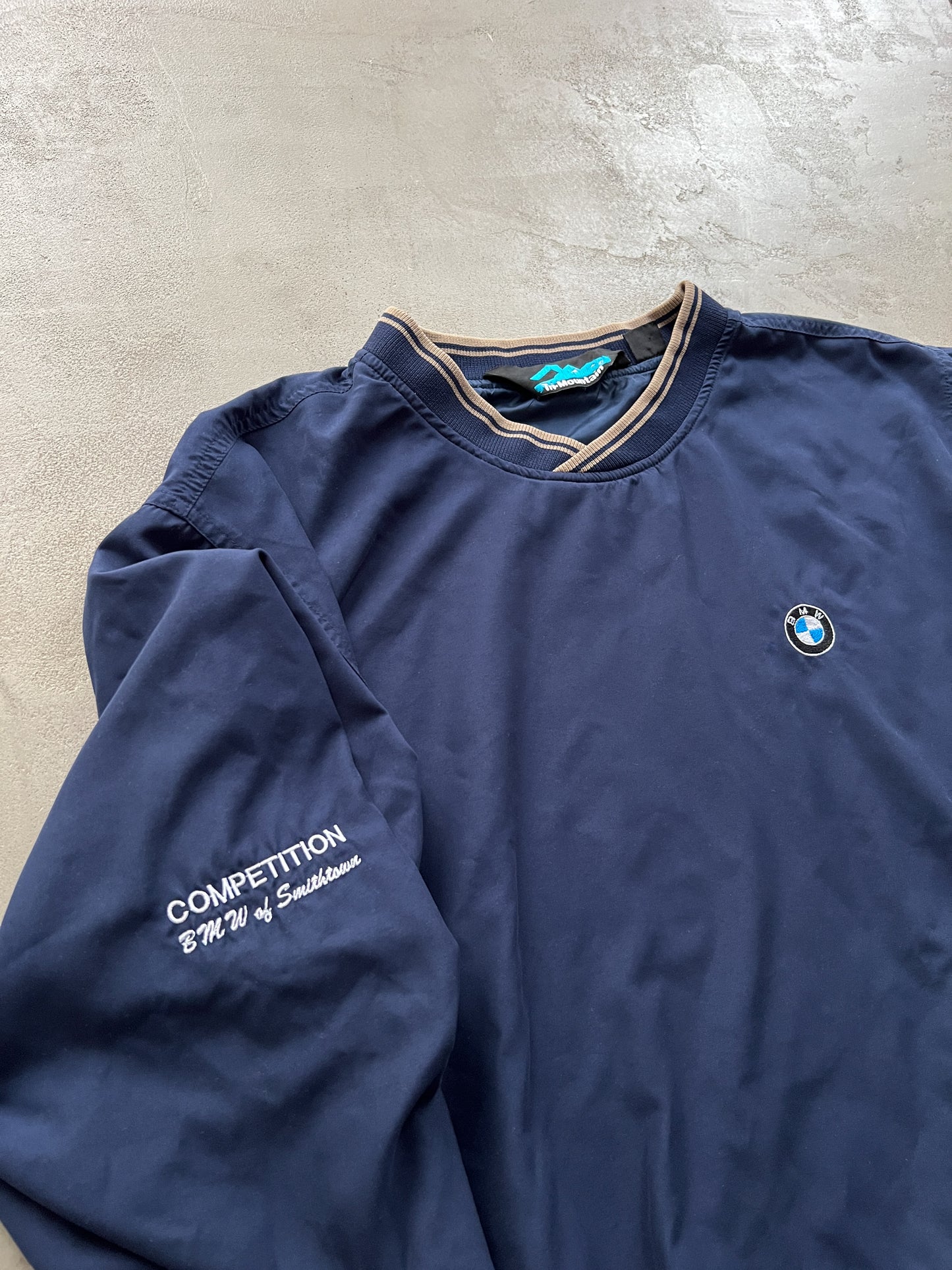 NAVY BMW COMPETITION SWEATER - 1990S - L