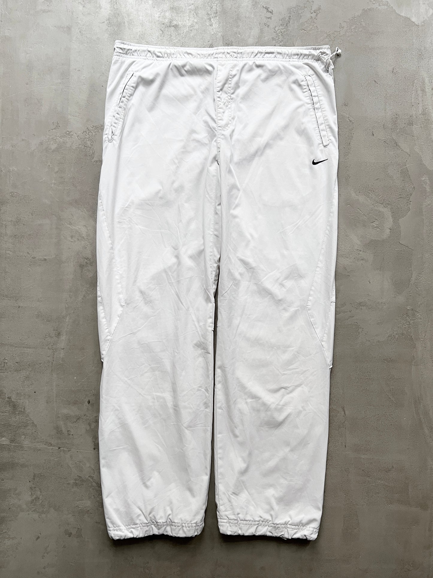 WHITE NIKE TRACK PANTS - 2000S