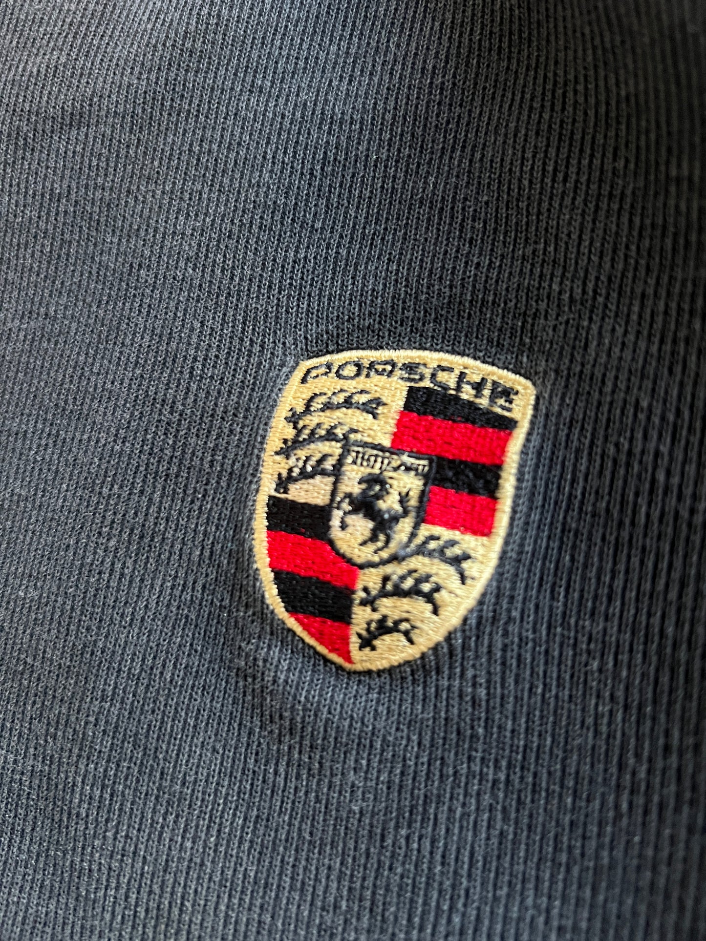 BLACK PORSCHE SWEATER - 1990S - L/M