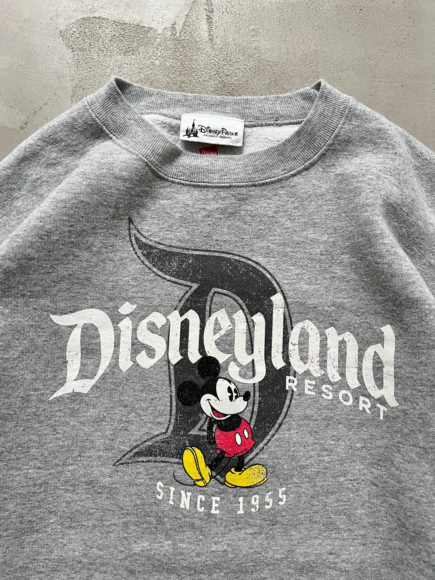 GREY DISNEY LAND SWEATER - 1990S - M