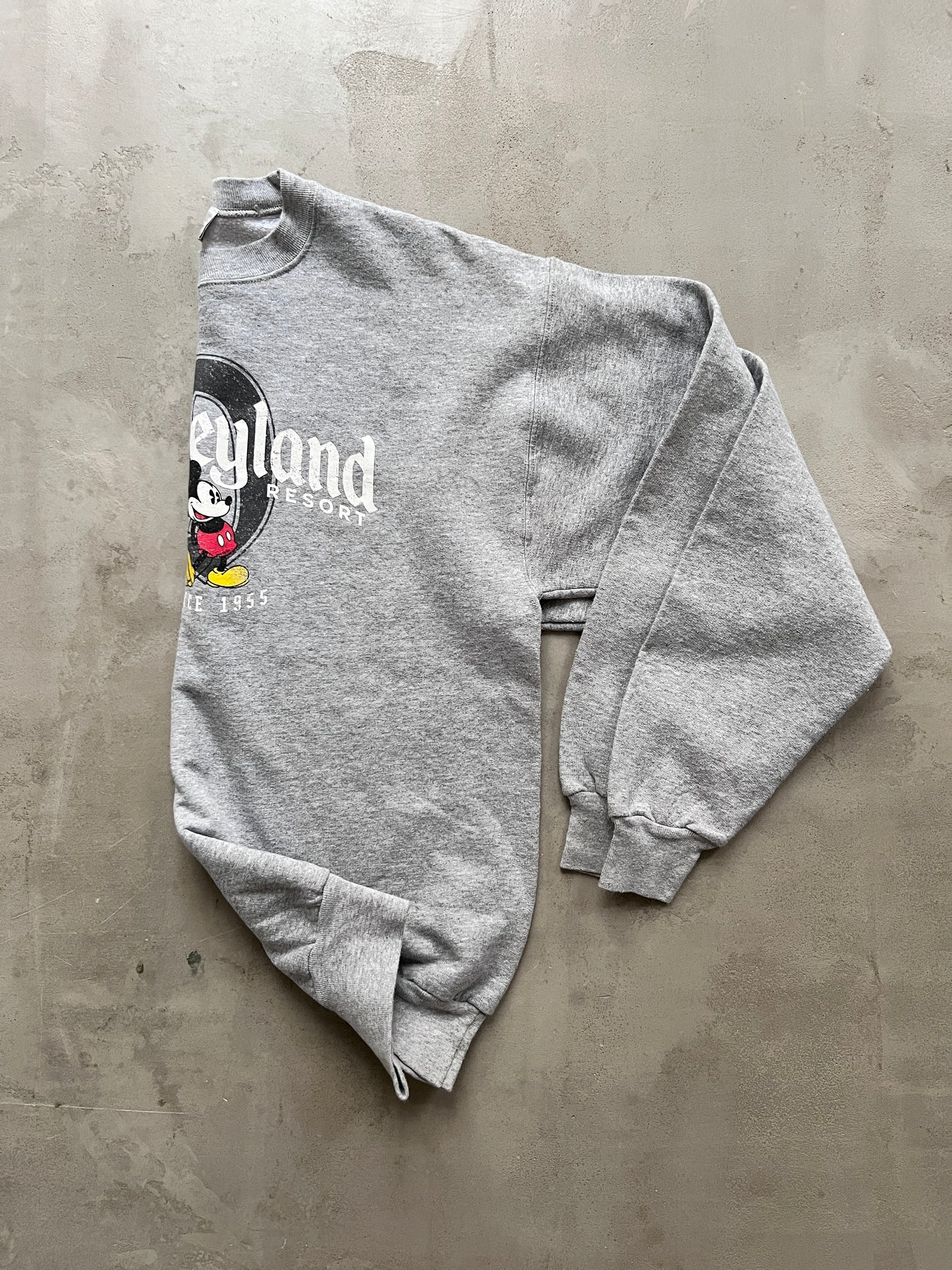 GREY DISNEY LAND SWEATER - 1990S - M