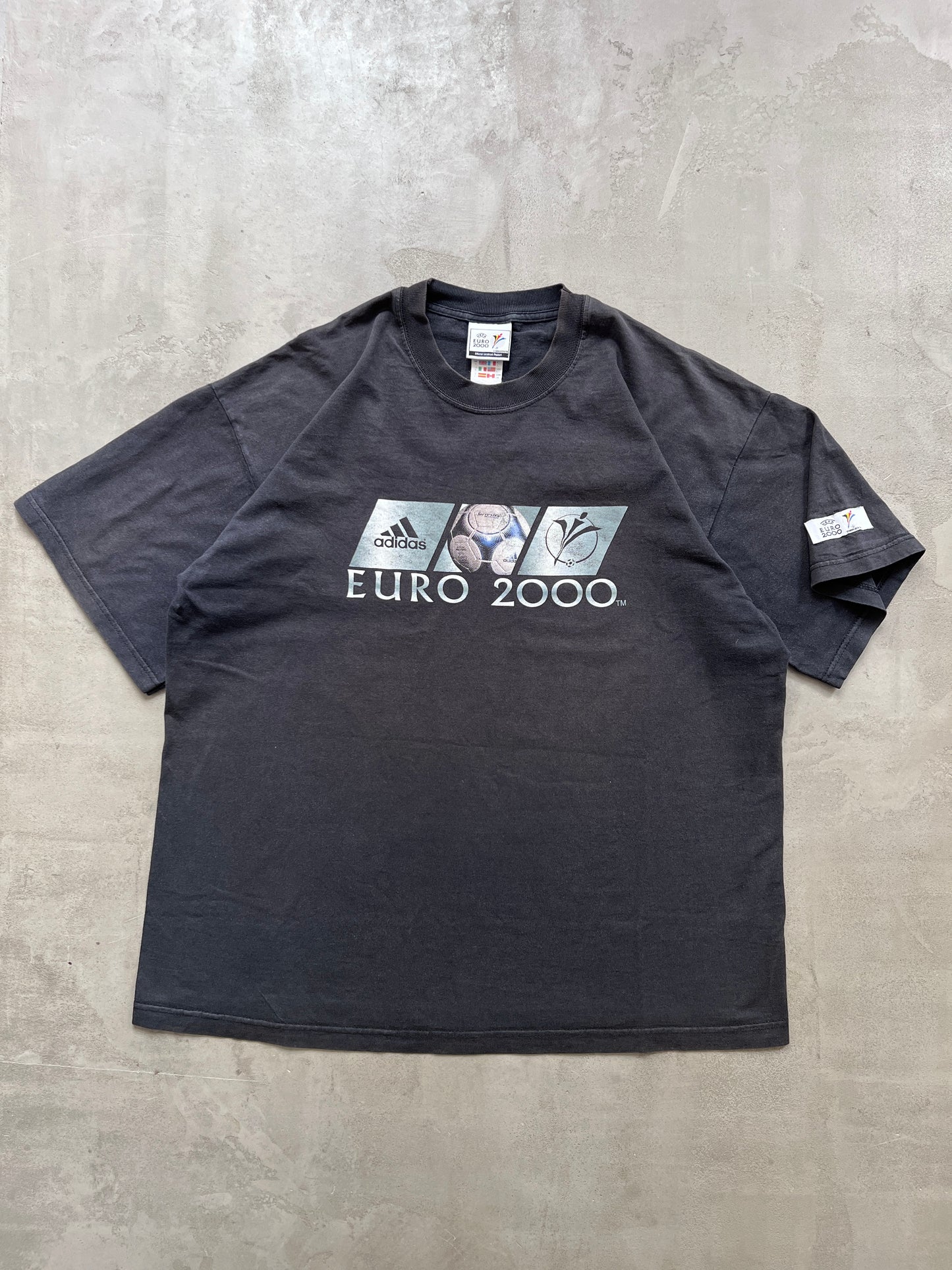 FADED BLACK UEFA EURO TEE - 2000S