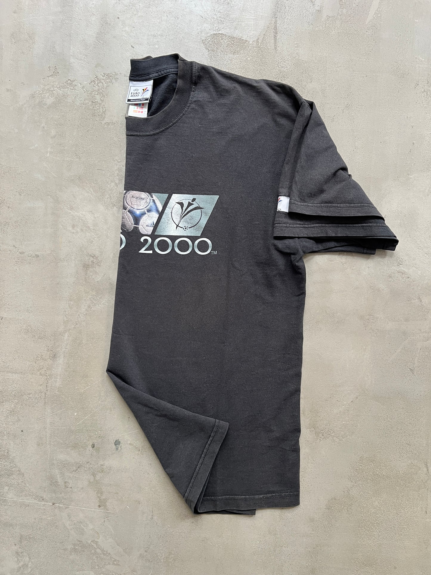 FADED BLACK UEFA EURO TEE - 2000S