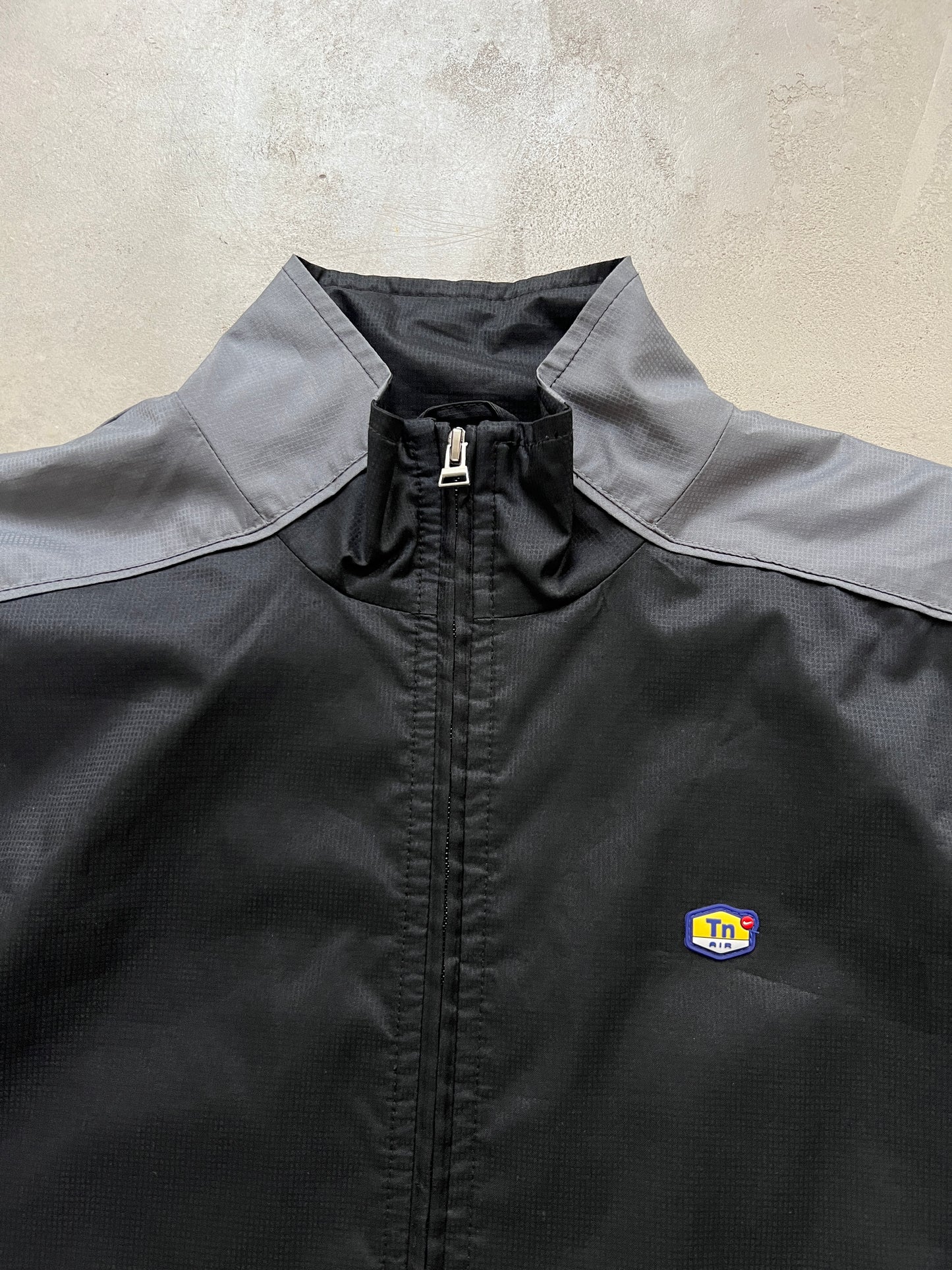 BLACK/GREY NIKE TN TRACK JACKET - 2000S - XXL