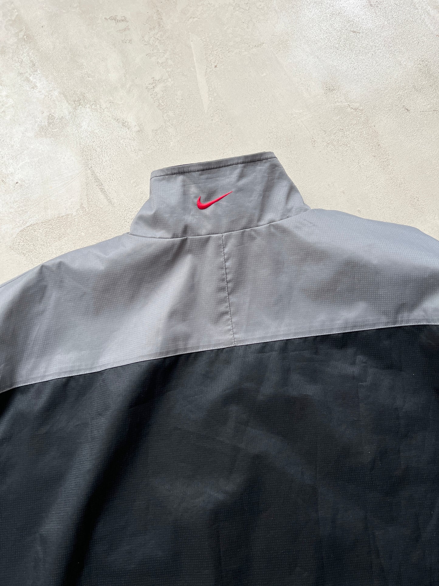 BLACK/GREY NIKE TN TRACK JACKET - 2000S - XXL