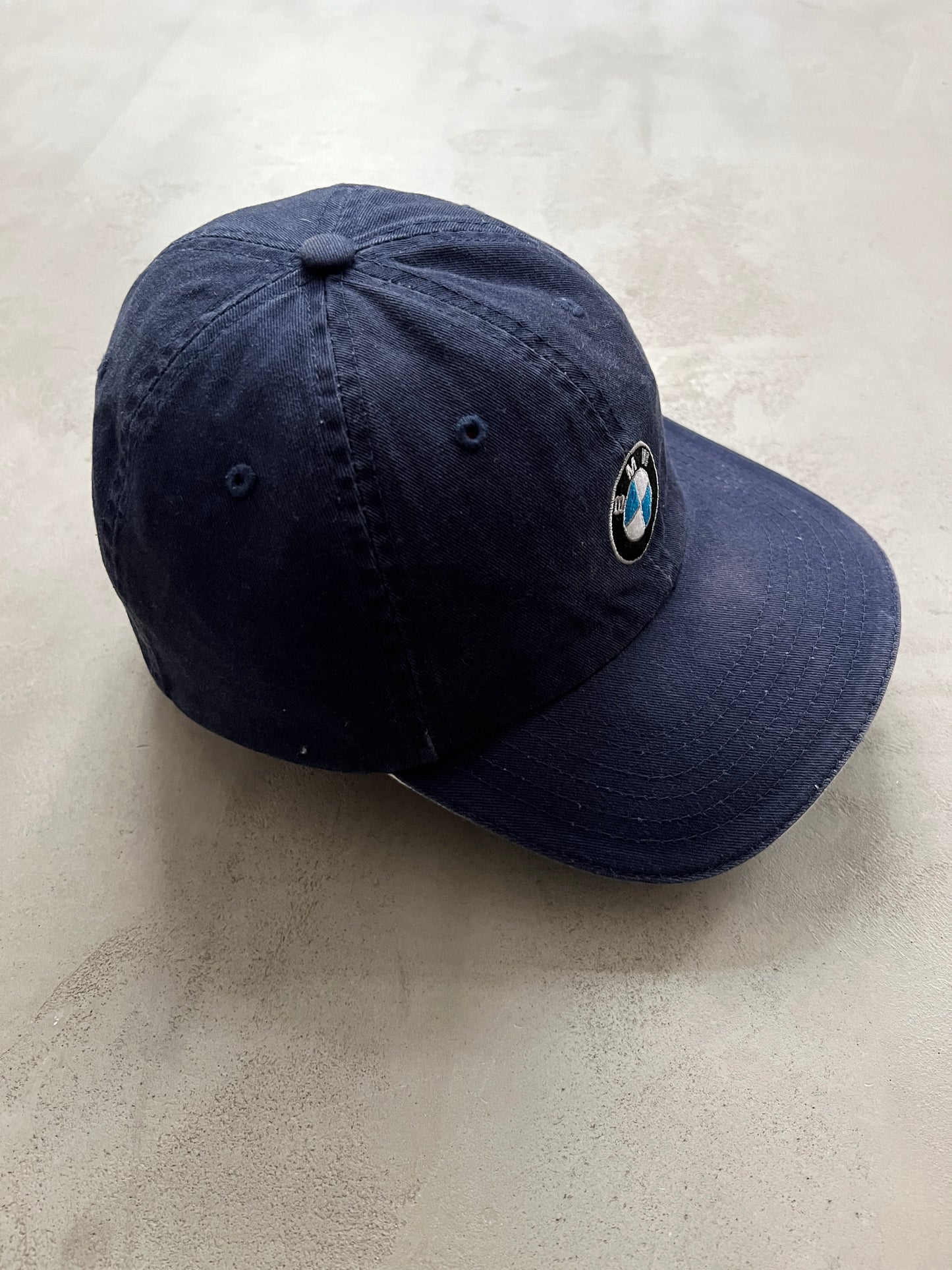 FADED NAVY BMW CAP - 1990S