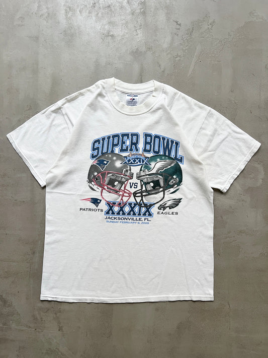 WHITE SUPER BOWL 2005 TEE - 2000S - L