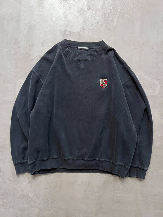 BLACK PORSCHE SWEATER - 1990S - L