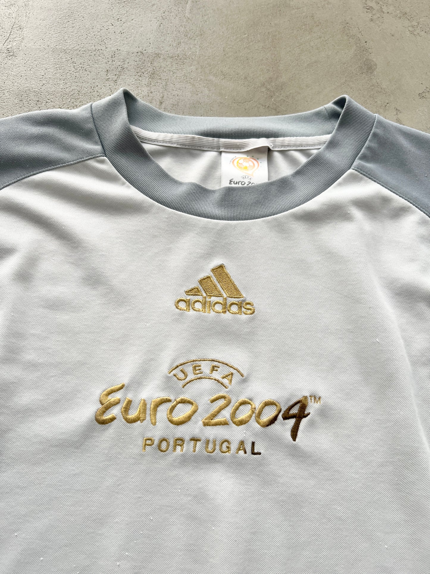 WHITE/GREY EURO 2004 TEE - L