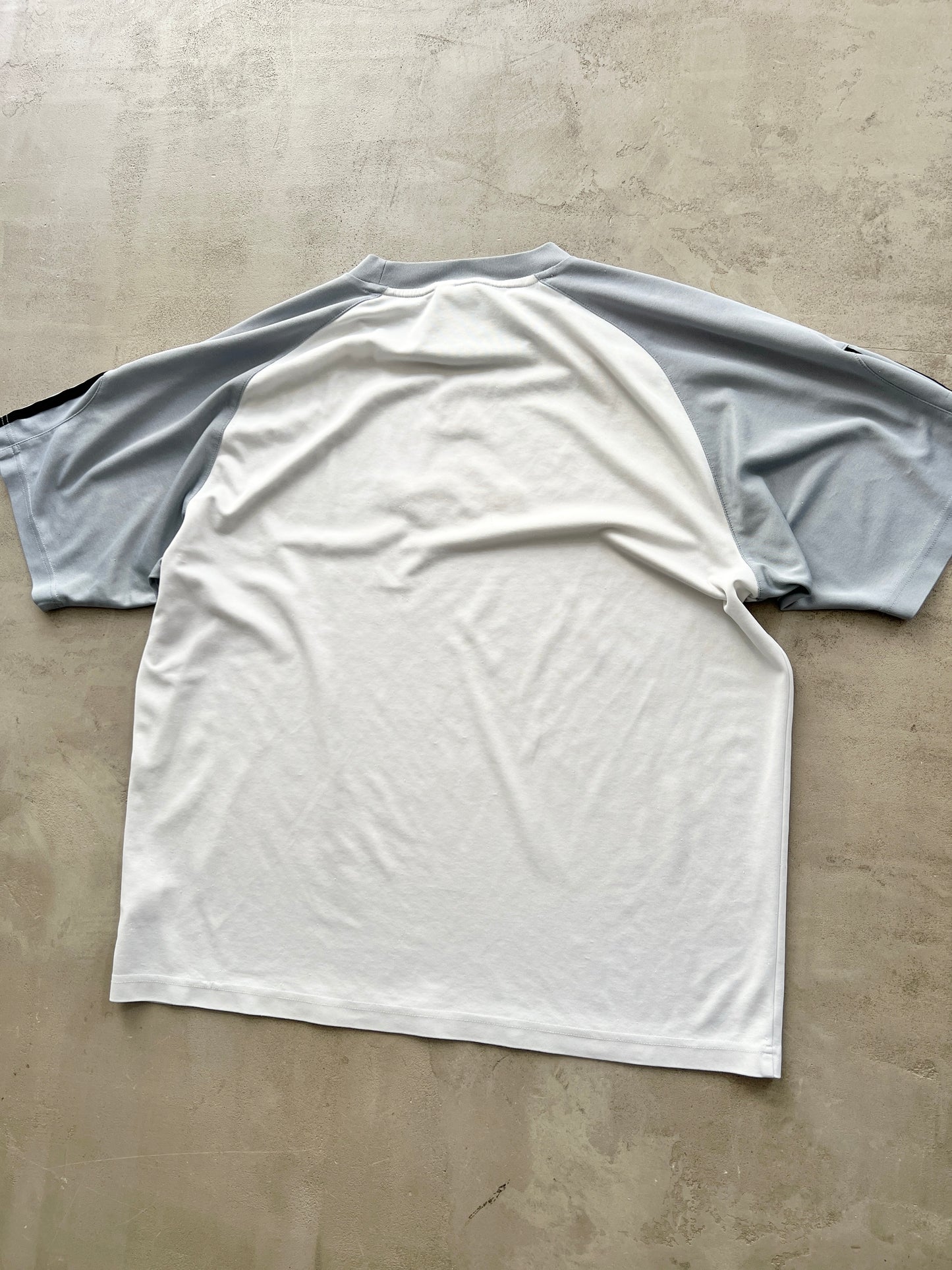 WHITE/GREY EURO 2004 TEE - L