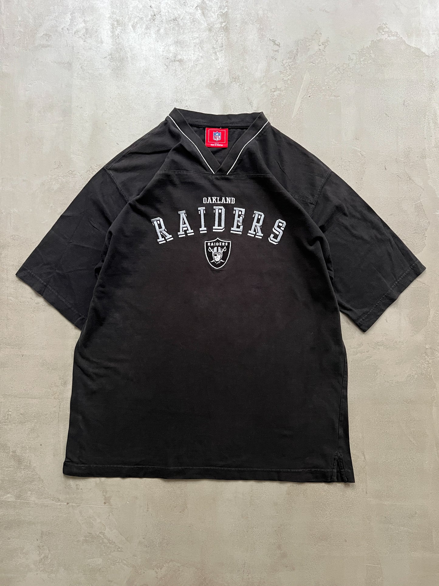 FADED BLACK NFL OAKLAND RAIDERS TEE - 1990S