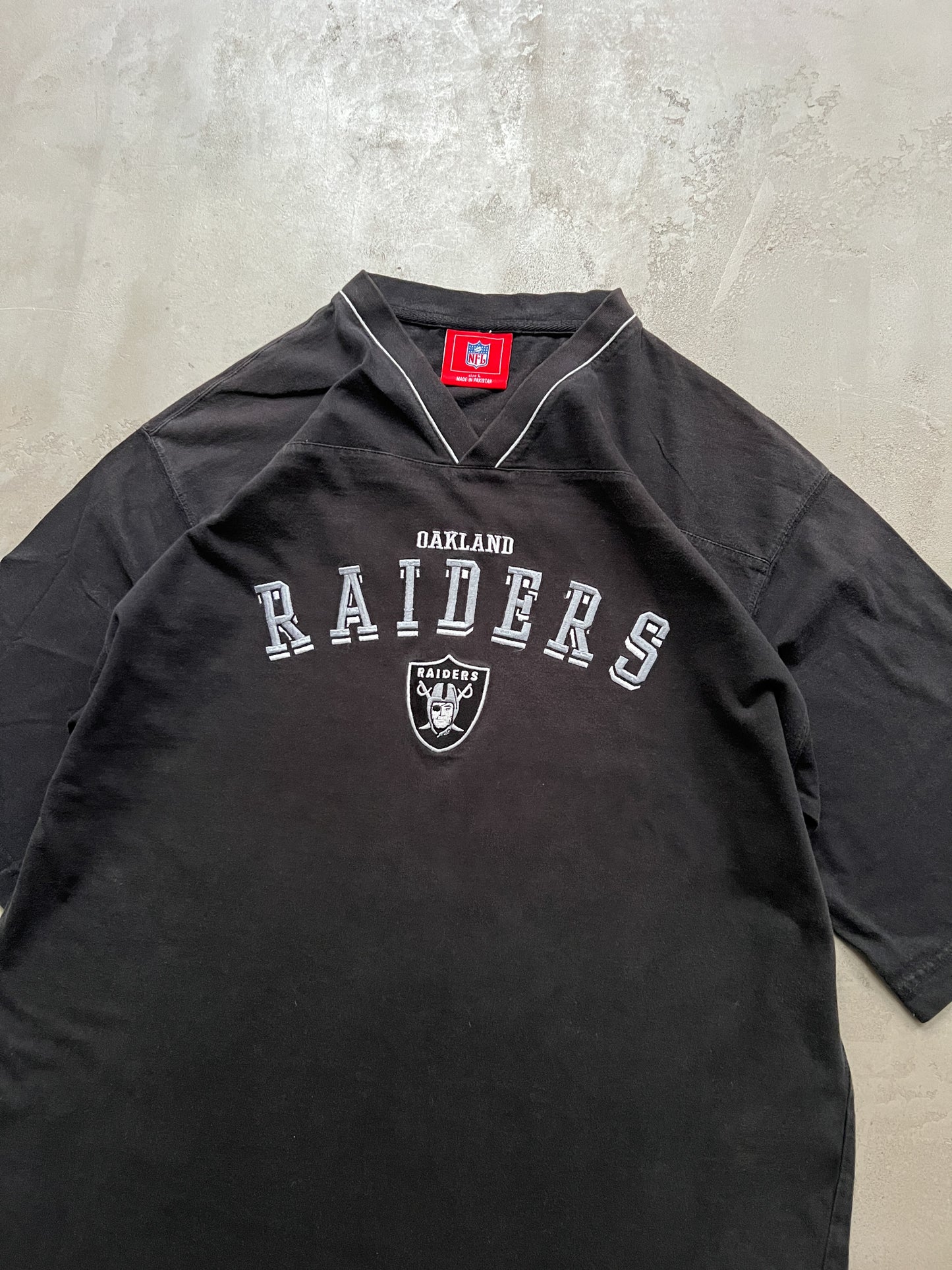 FADED BLACK NFL OAKLAND RAIDERS TEE - 1990S