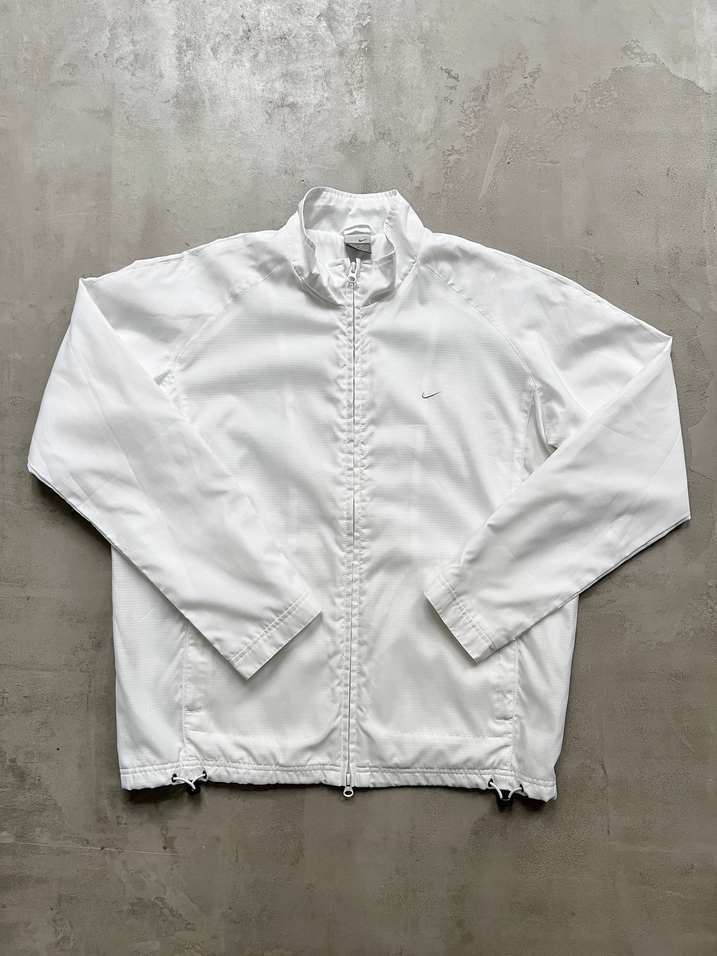 WHITE NIKE TRACK JACKET - 2000S - L