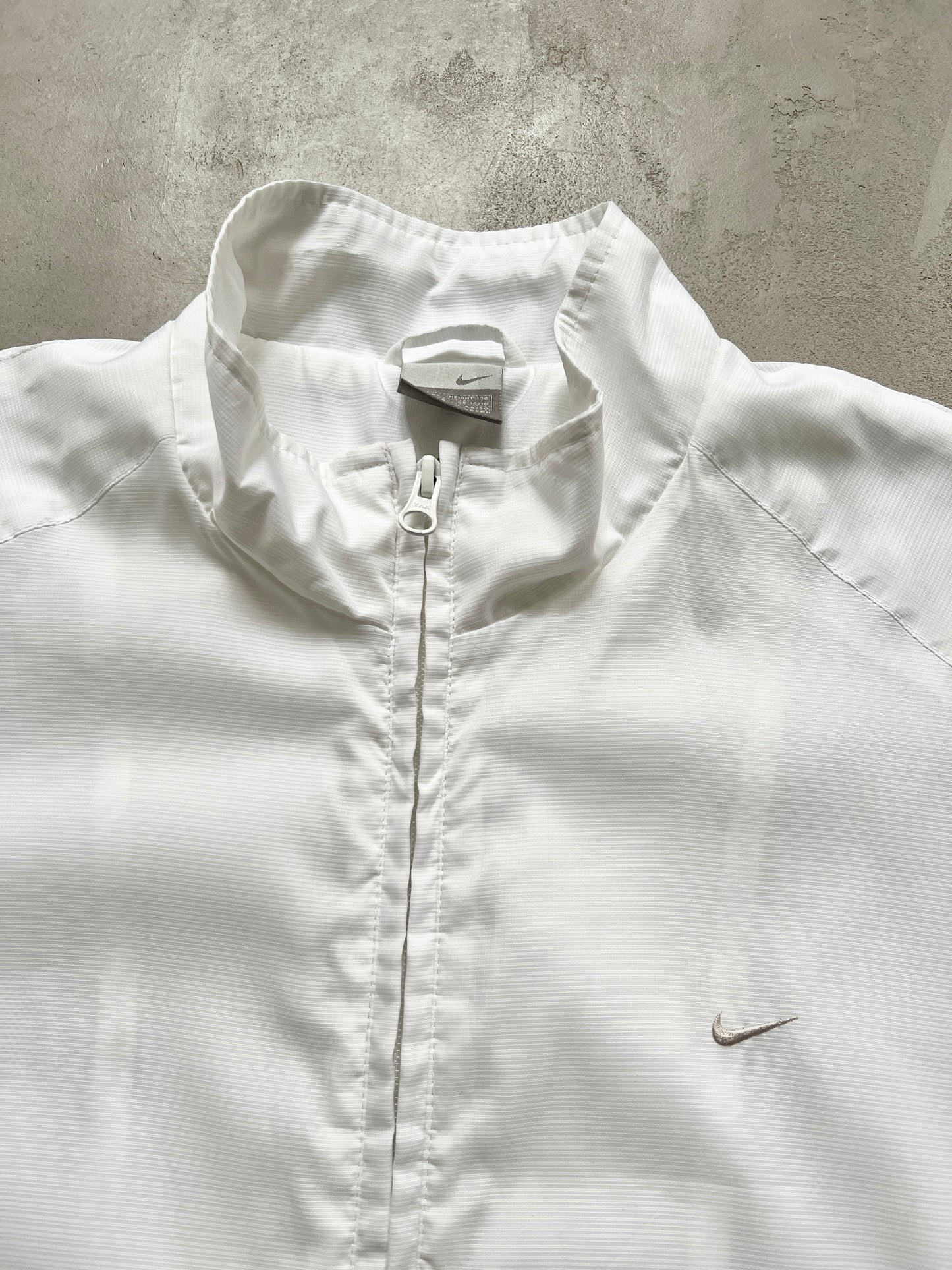 WHITE NIKE TRACK JACKET - 2000S - L