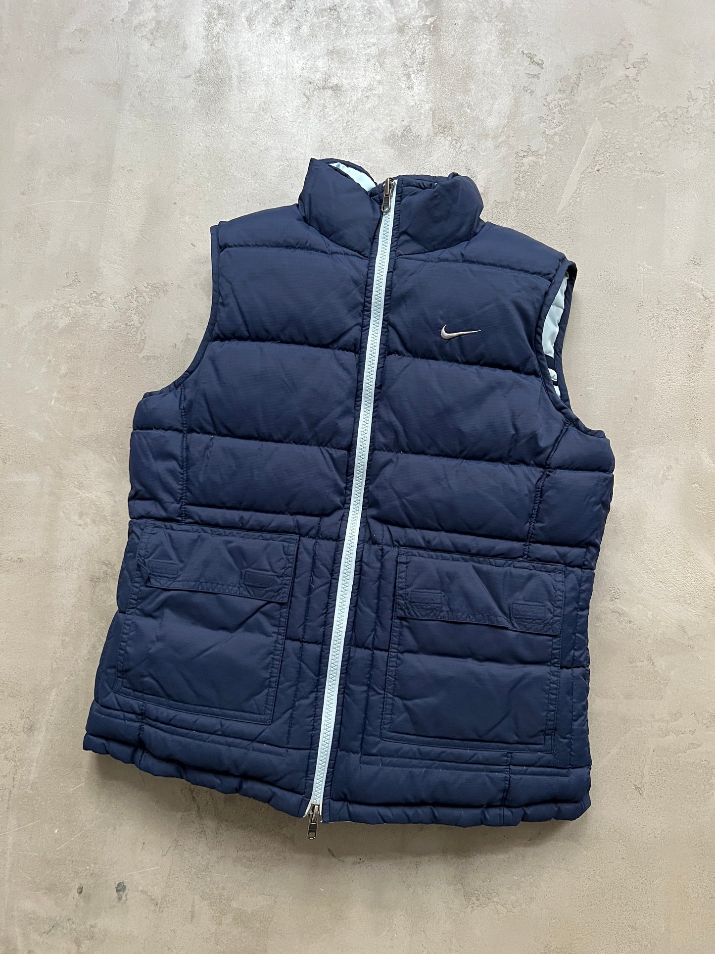 BABY BLUE NIKE VEST REVERSIBLE - 2000S - XS