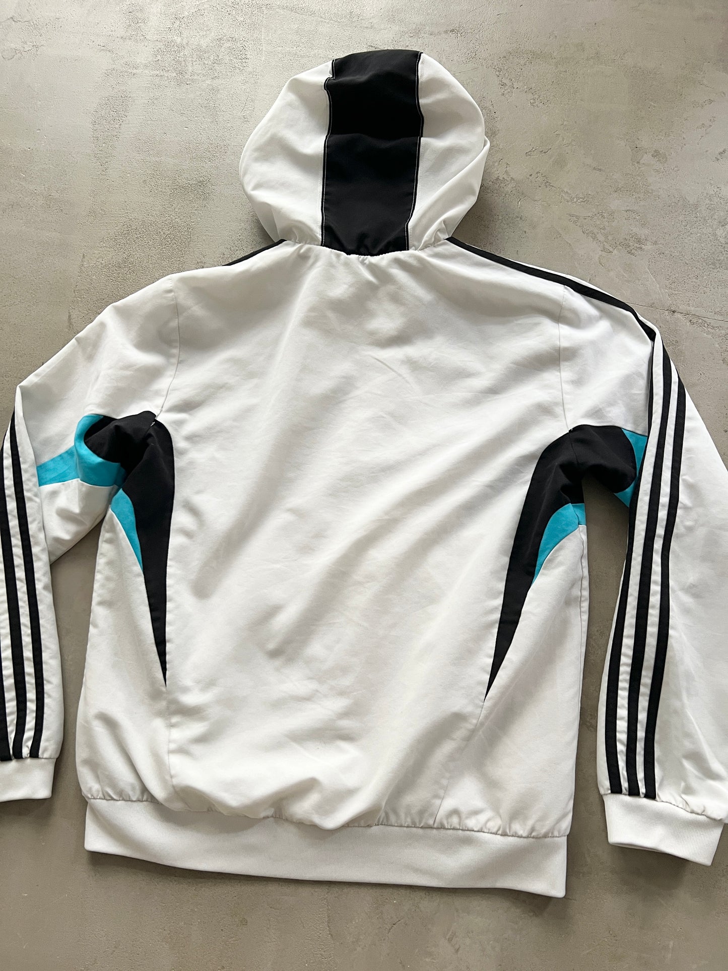 WHITE/BABY BLUE REAL MADRID ZIP UP - 2000S - S/M