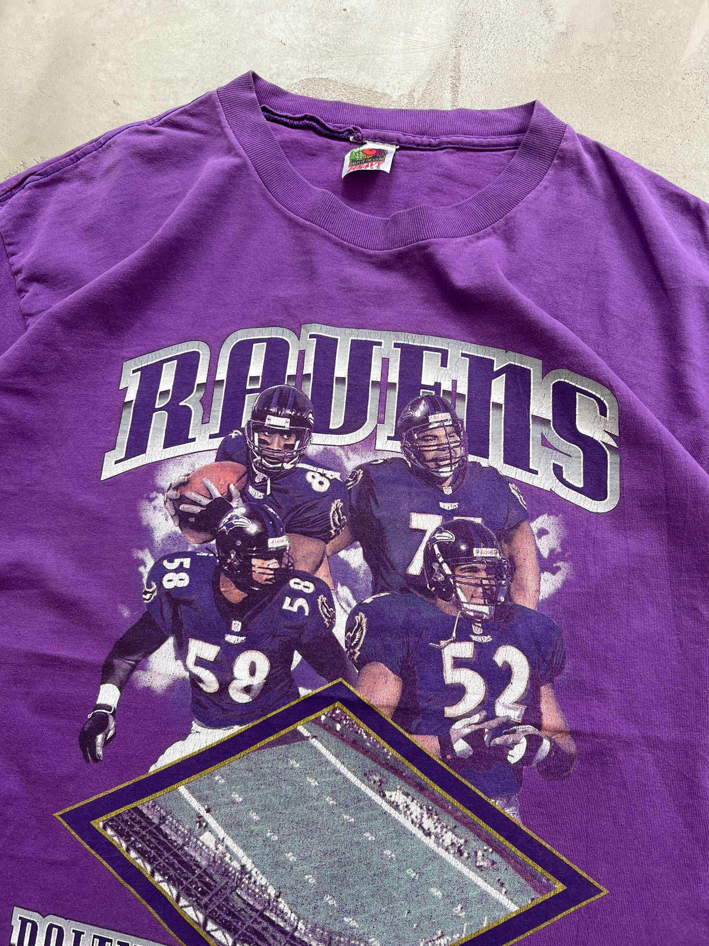 FADED PURPLE NFL BALTIMORE RAVENS 2001 TEE - 2000S