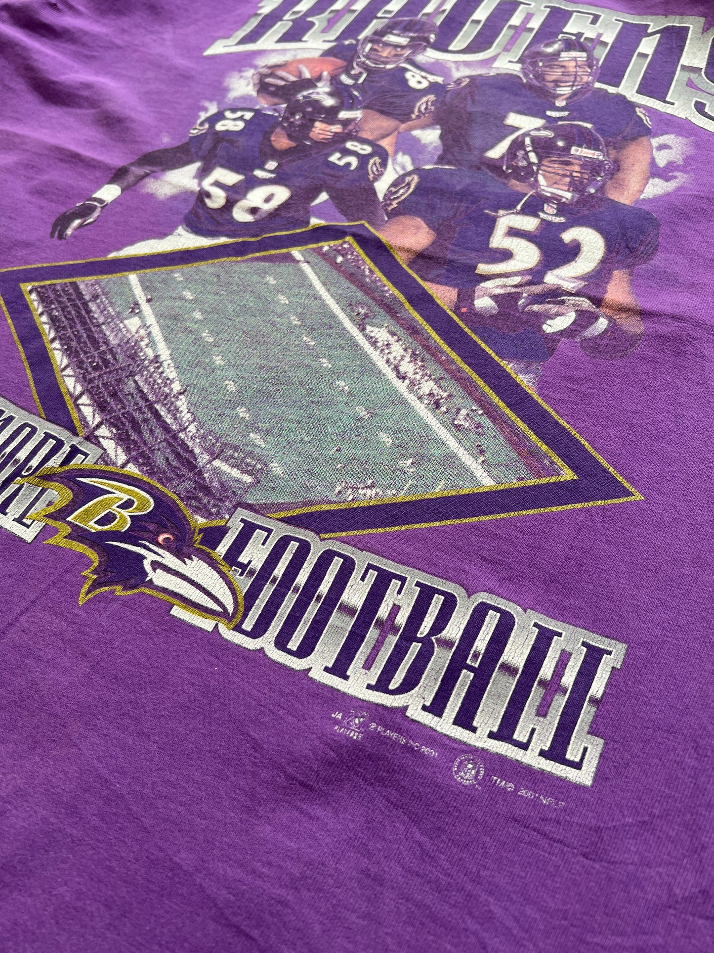 FADED PURPLE NFL BALTIMORE RAVENS 2001 TEE - 2000S