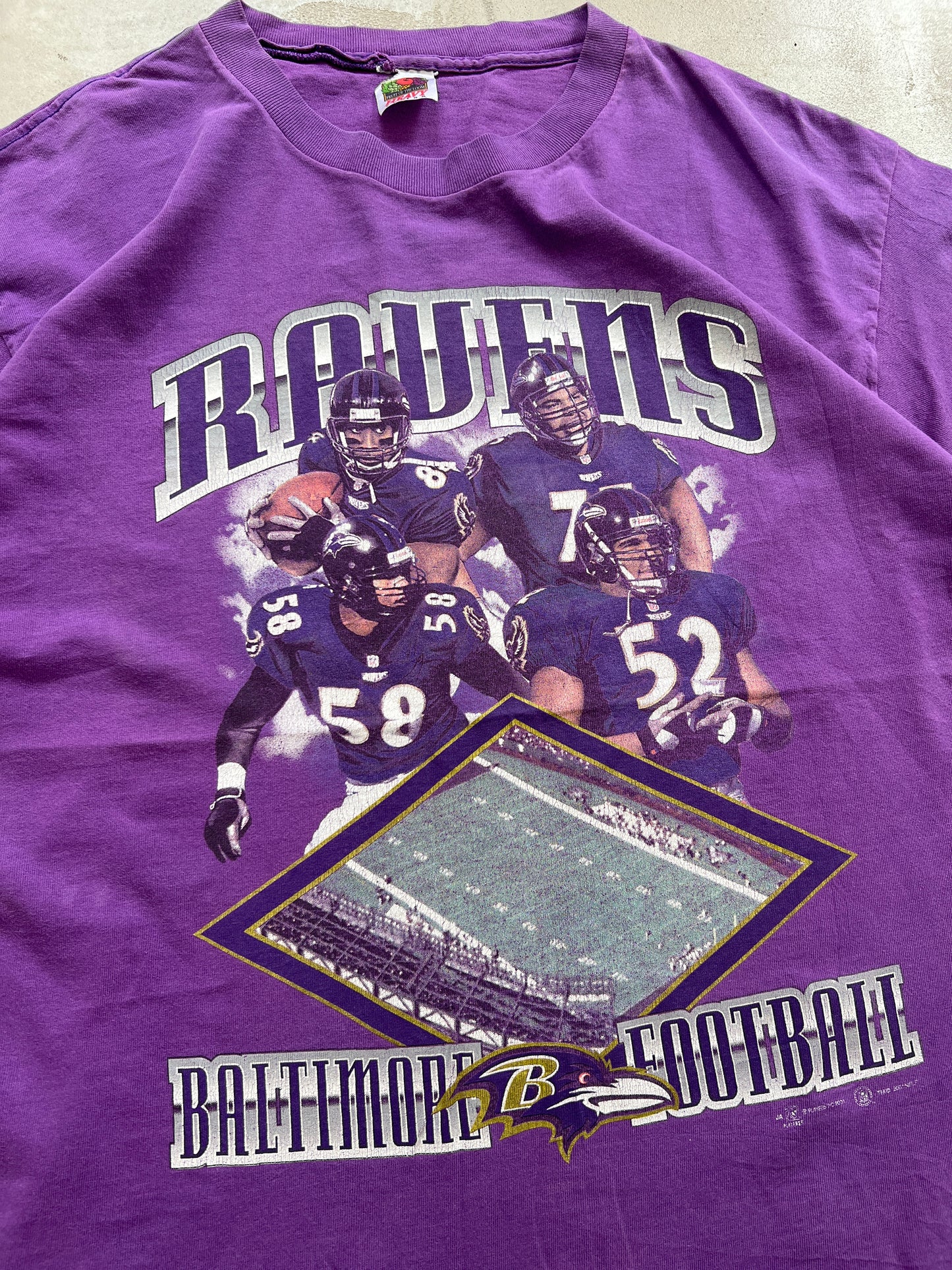 FADED PURPLE NFL BALTIMORE RAVENS 2001 TEE - 2000S