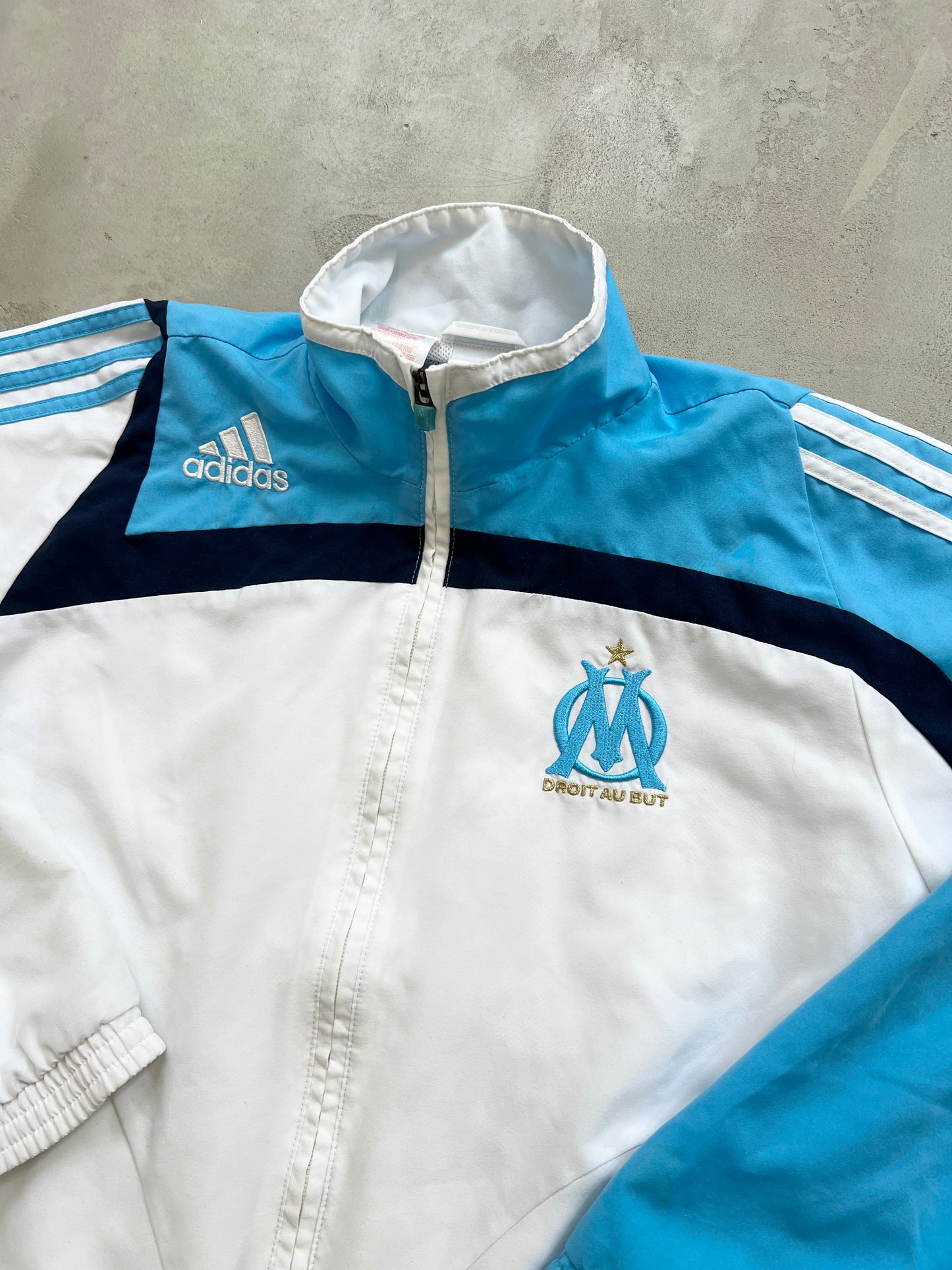 WHITE/BABY BLUE MARSEILLE TRACK JACKET - 2000S - XS/S