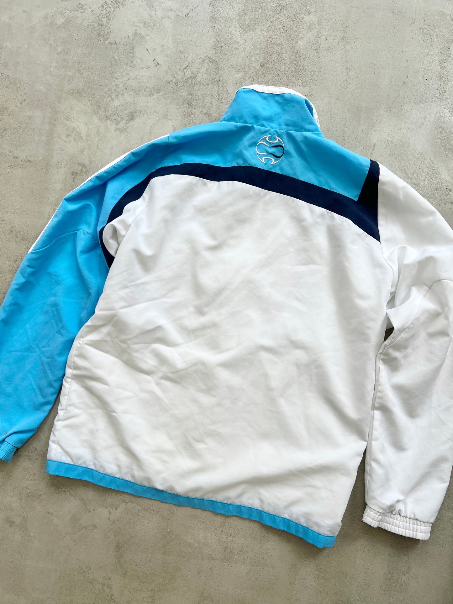 WHITE/BABY BLUE MARSEILLE TRACK JACKET - 2000S - XS/S