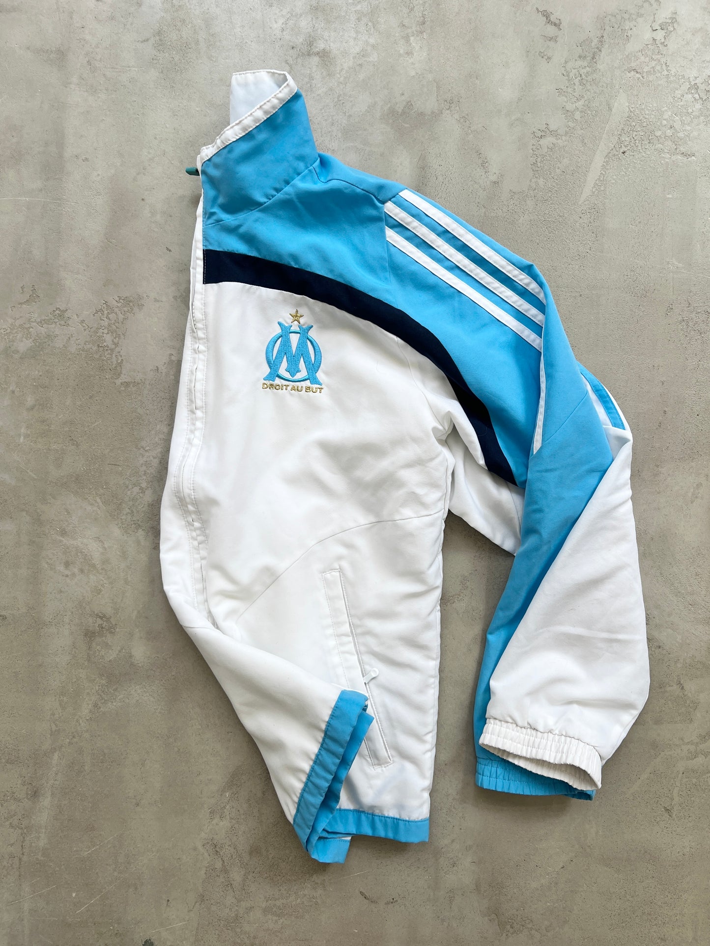 WHITE/BABY BLUE MARSEILLE TRACK JACKET - 2000S - XS/S