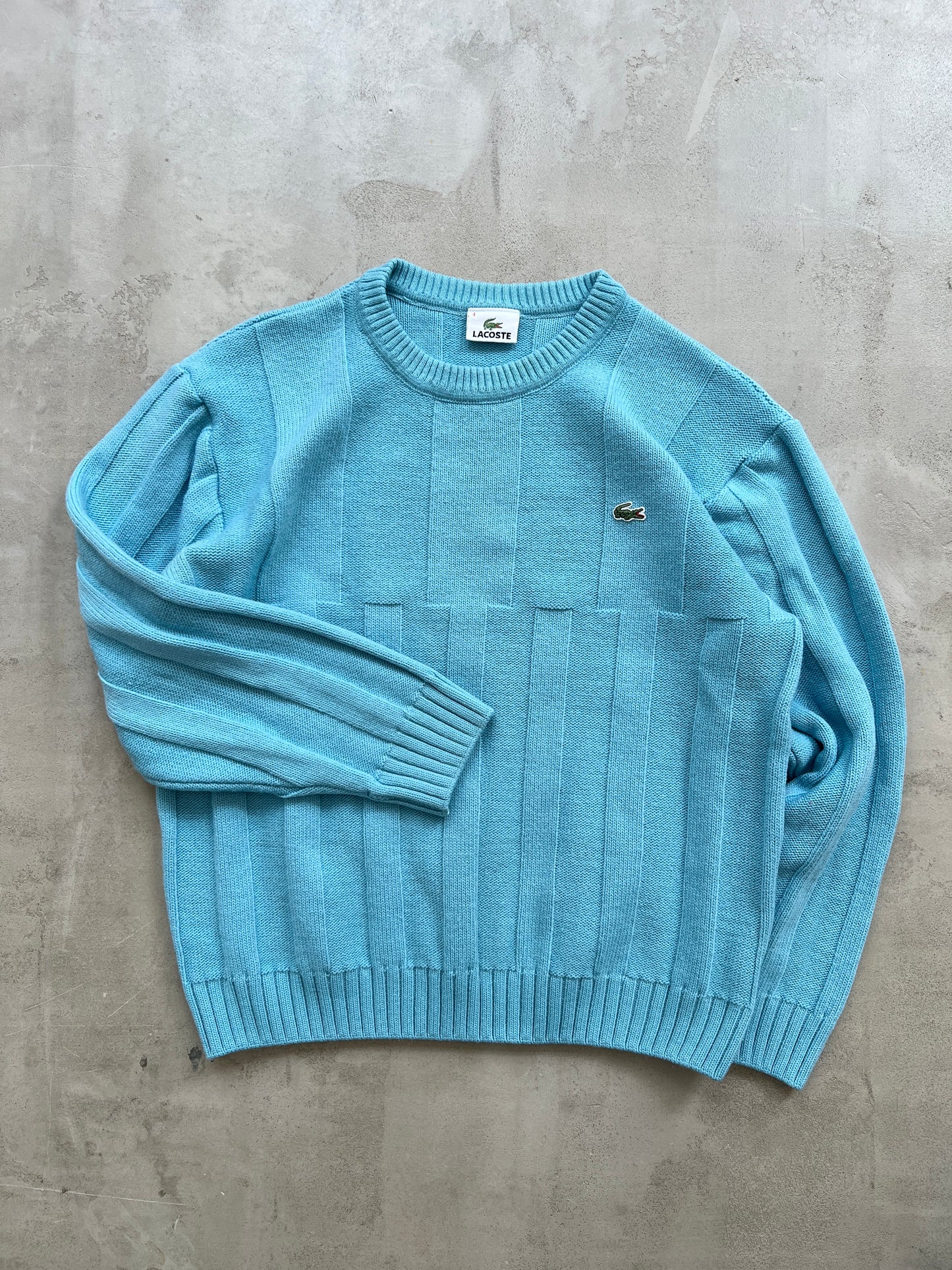 OCEAN BLUE LACOSTE SWEATER - 2000S