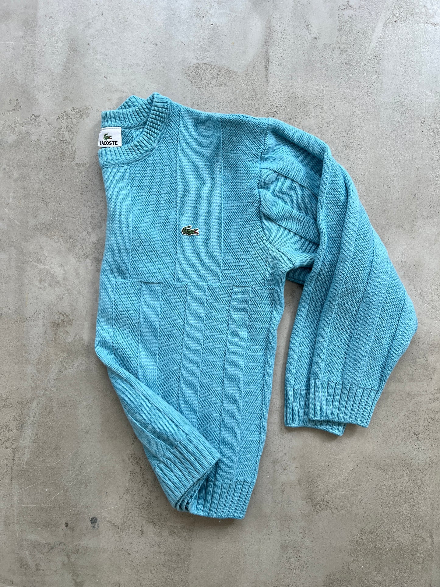 OCEAN BLUE LACOSTE SWEATER - 2000S