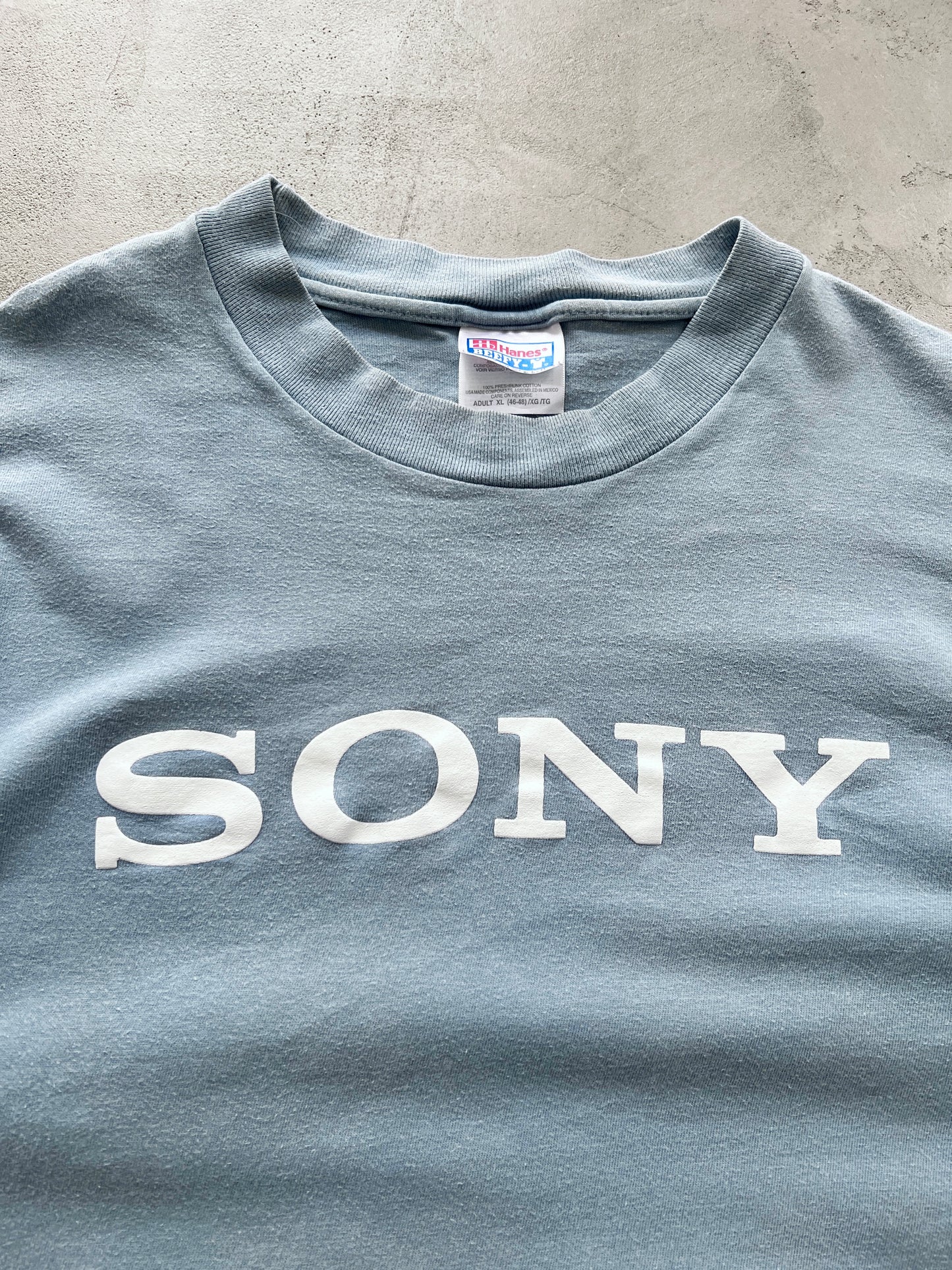 OCEAN BLUE SONY PROMO TEE - 1990S - L/XL