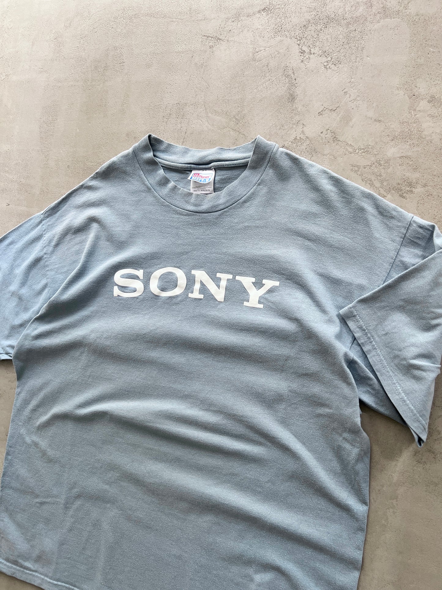 OCEAN BLUE SONY PROMO TEE - 1990S - L/XL