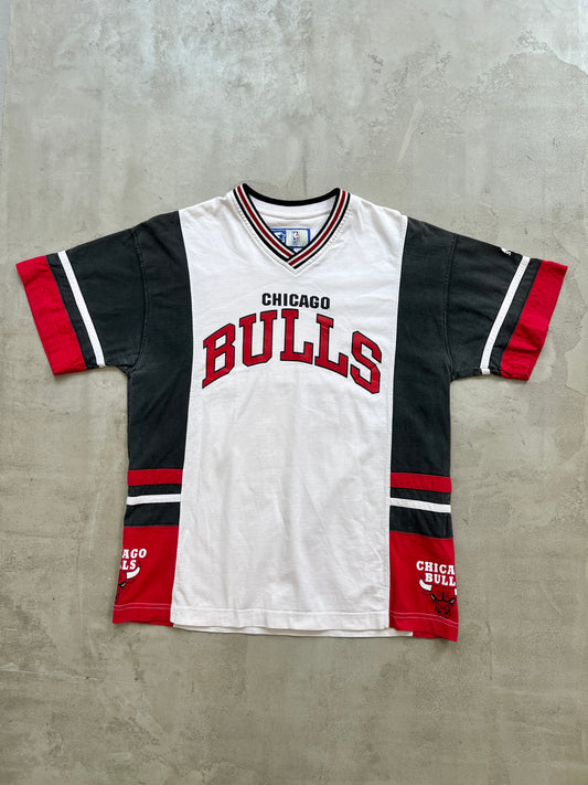 WHITE/RED CHICAGO BULLS STARER JERSEY - 1990S