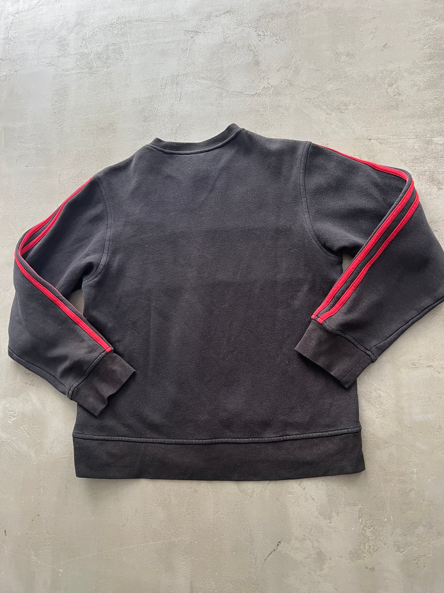 FADED BLACK/RED AC MILAN SWEATER - 2000S - S