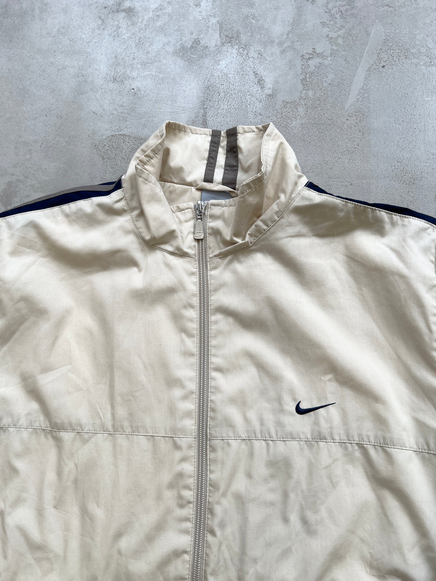 LIGHT BEIGE NIKE TRACK JACKET - 2000S - L/M