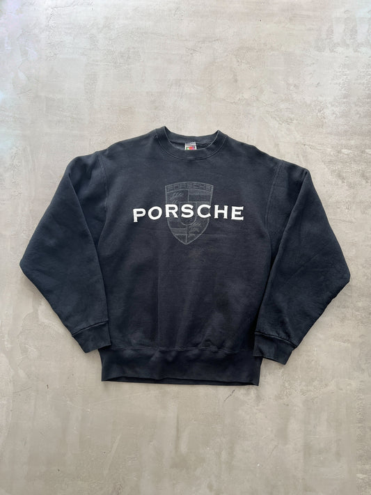 BLACK PORSCHE SWEATER - 1990S - L