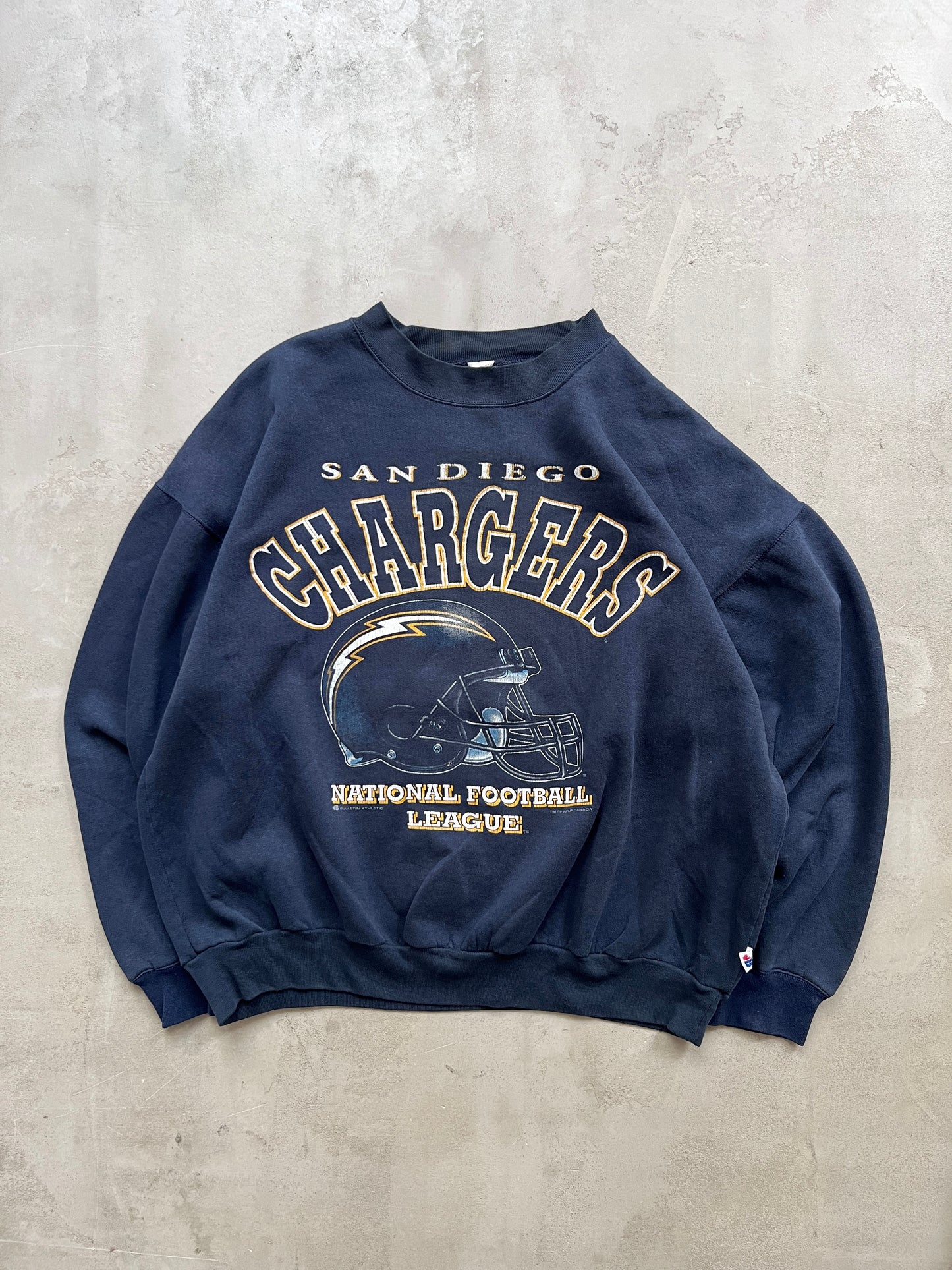 NAVY SAN DIEGO CHARGERS NFL SWEATER - 1990S - S/M