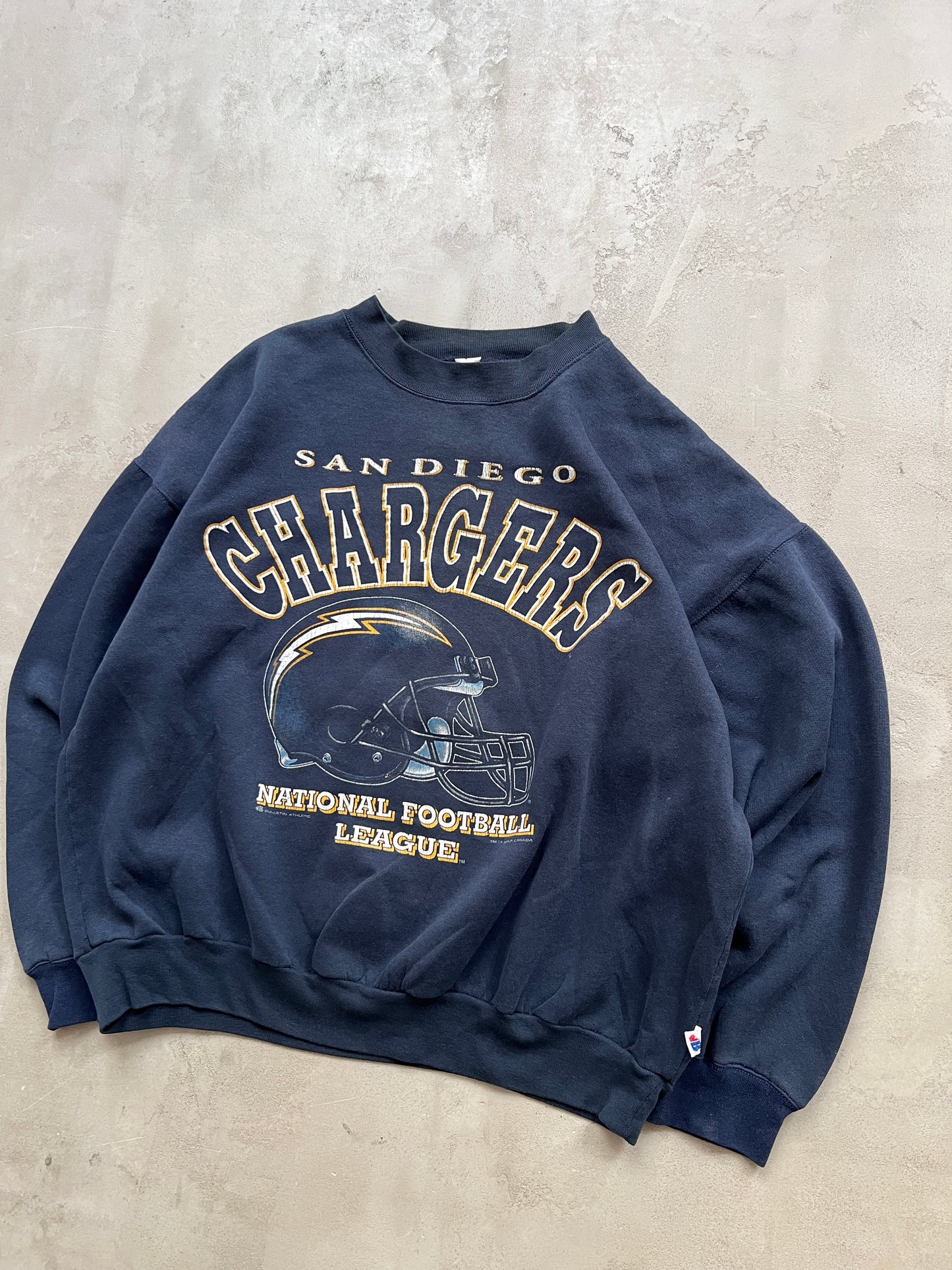 NAVY SAN DIEGO CHARGERS NFL SWEATER - 1990S - S/M