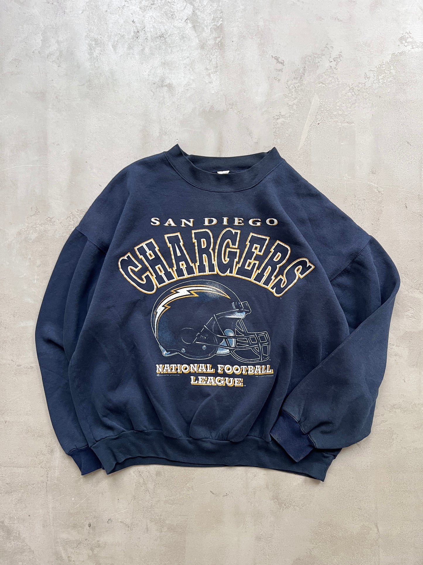 NAVY SAN DIEGO CHARGERS NFL SWEATER - 1990S - S/M